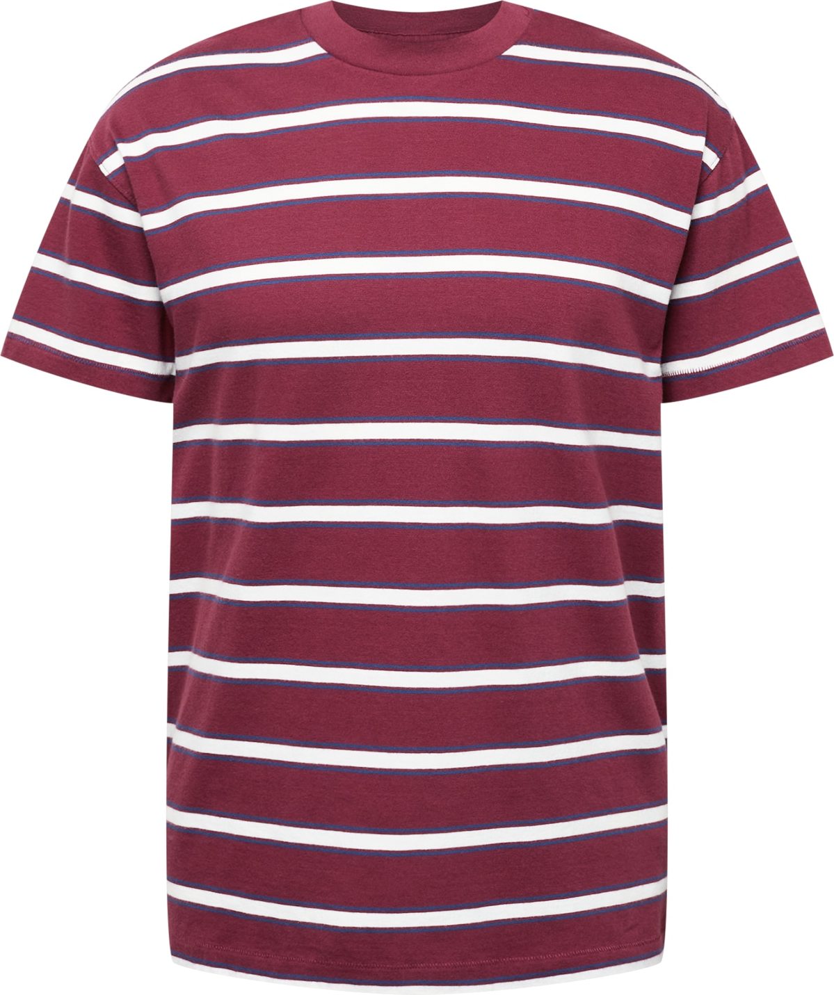 Abercrombie & Fitch Tričko vínově červená / bílá / modrá