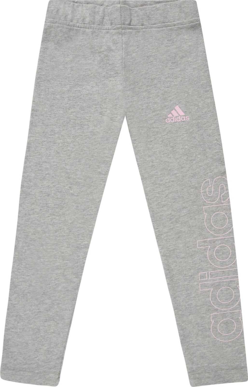ADIDAS PERFORMANCE Sportovní kalhoty 'LIN' šedá / světle růžová