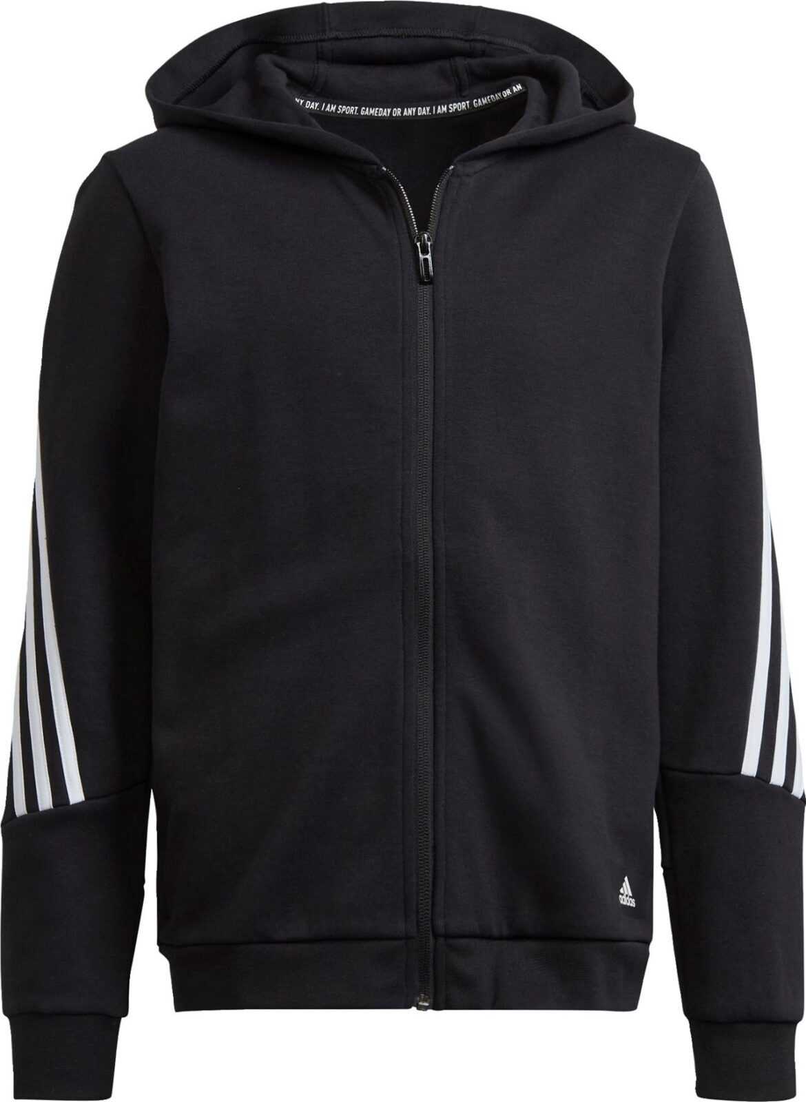 ADIDAS PERFORMANCE Sportovní mikina černá / bílá