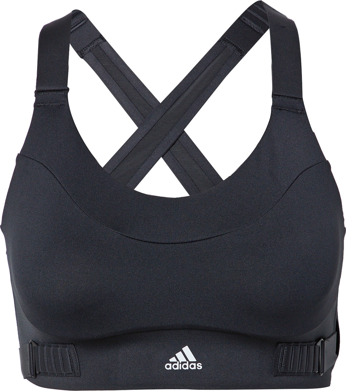 ADIDAS PERFORMANCE Sportovní podprsenka černá / bílá