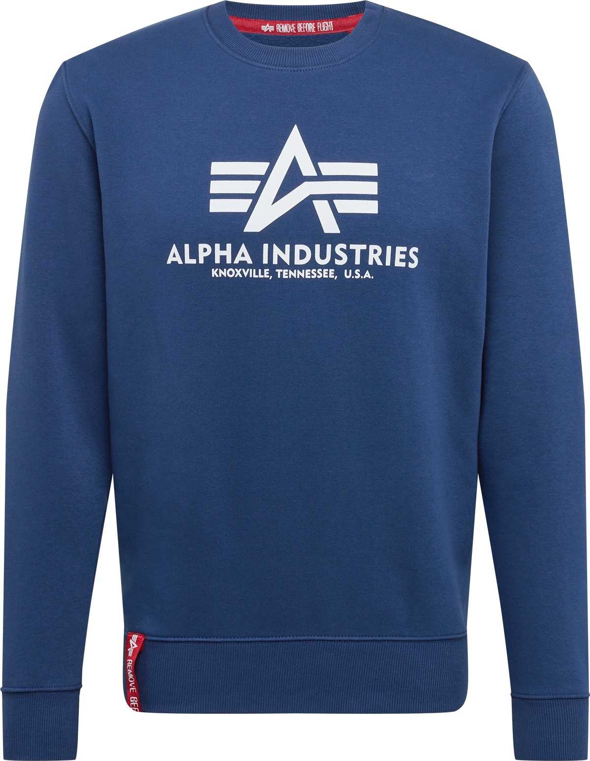ALPHA INDUSTRIES Mikina bílá / modrá