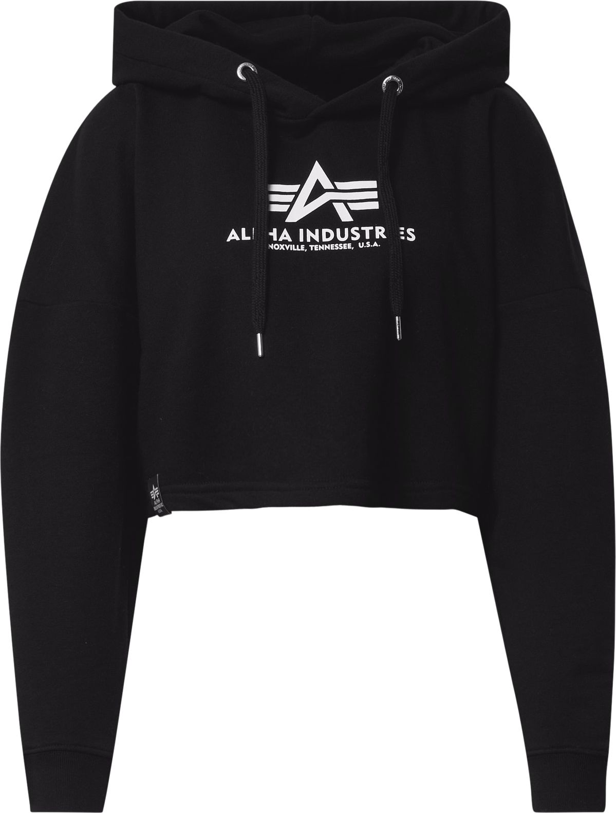 ALPHA INDUSTRIES Mikina černá / bílá
