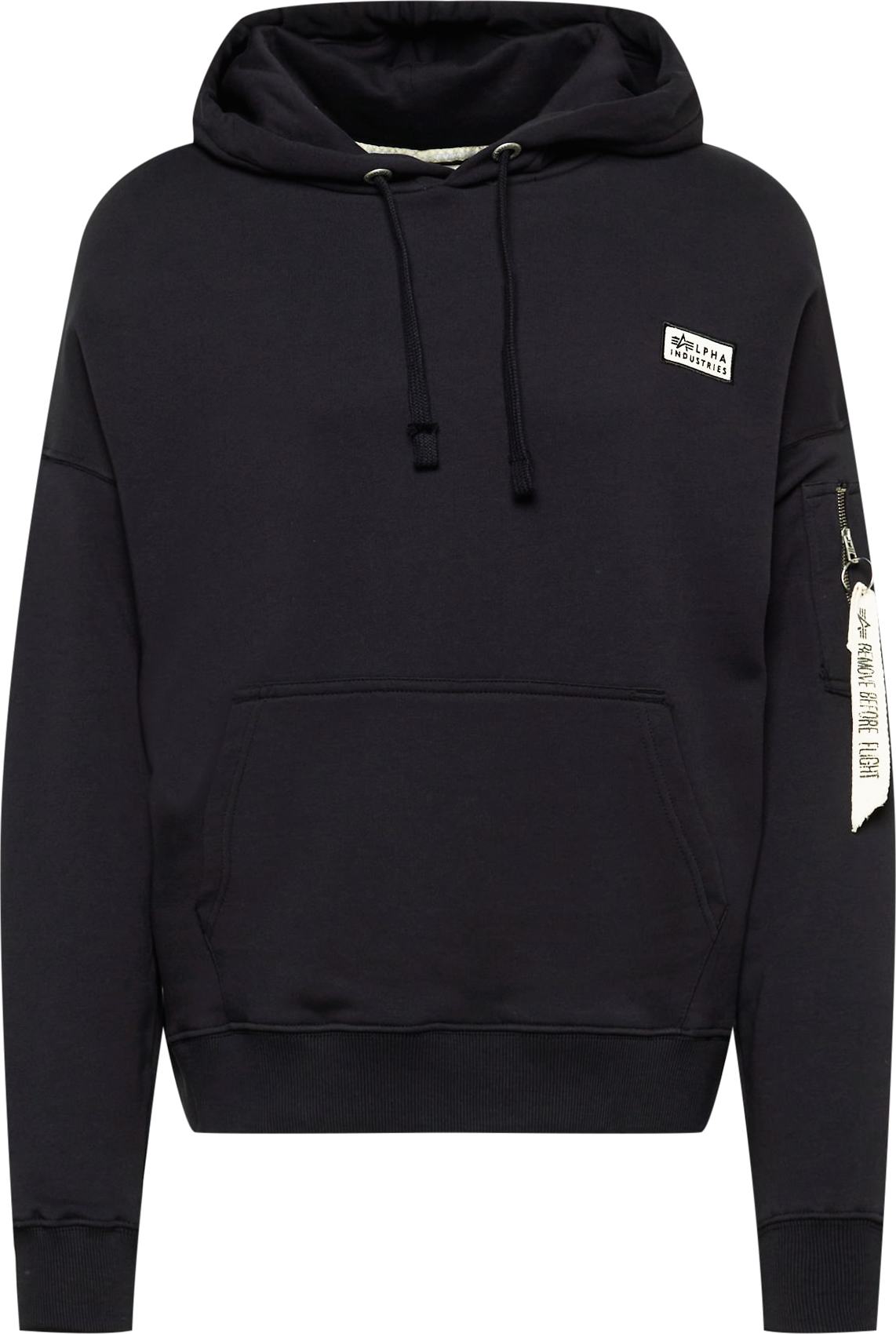ALPHA INDUSTRIES Mikina černá