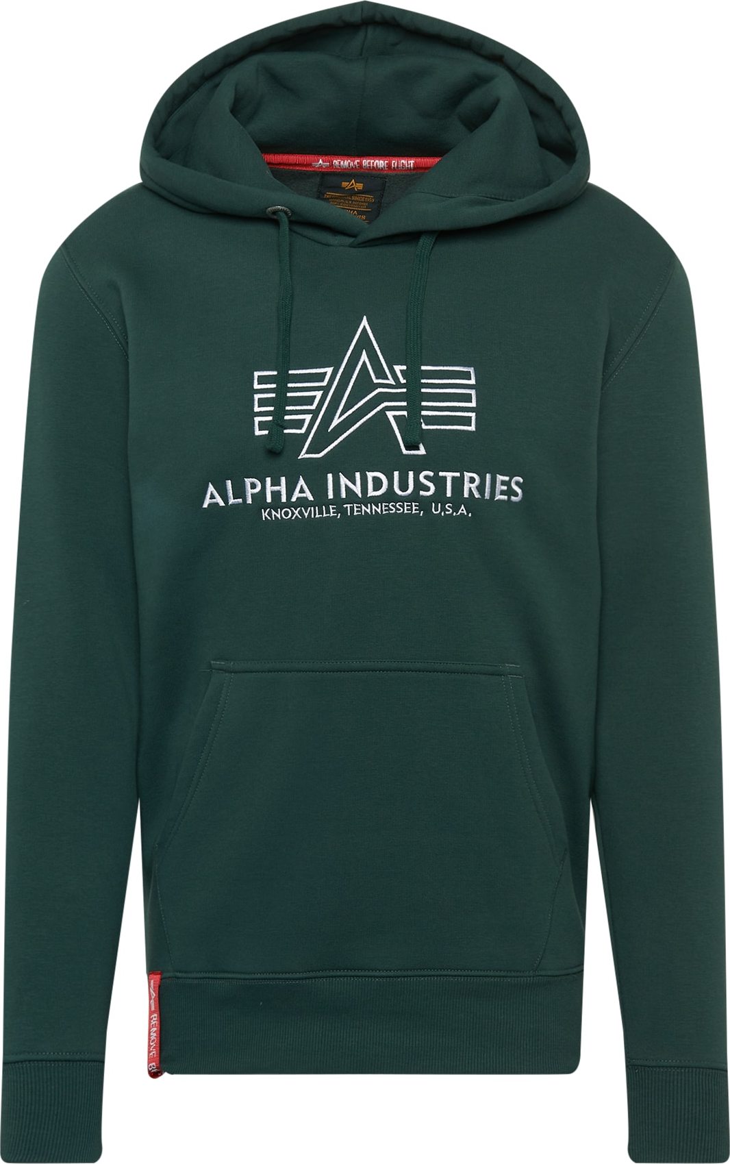 ALPHA INDUSTRIES Mikina bílá / červená / tmavě zelená