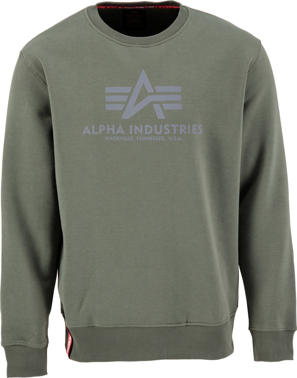 ALPHA INDUSTRIES Mikina olivová / šedá