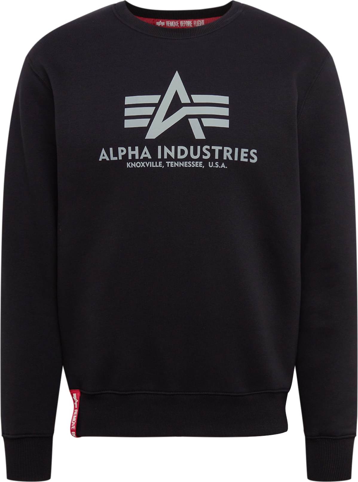 ALPHA INDUSTRIES Mikina 'Reflective Print' černá / šedá