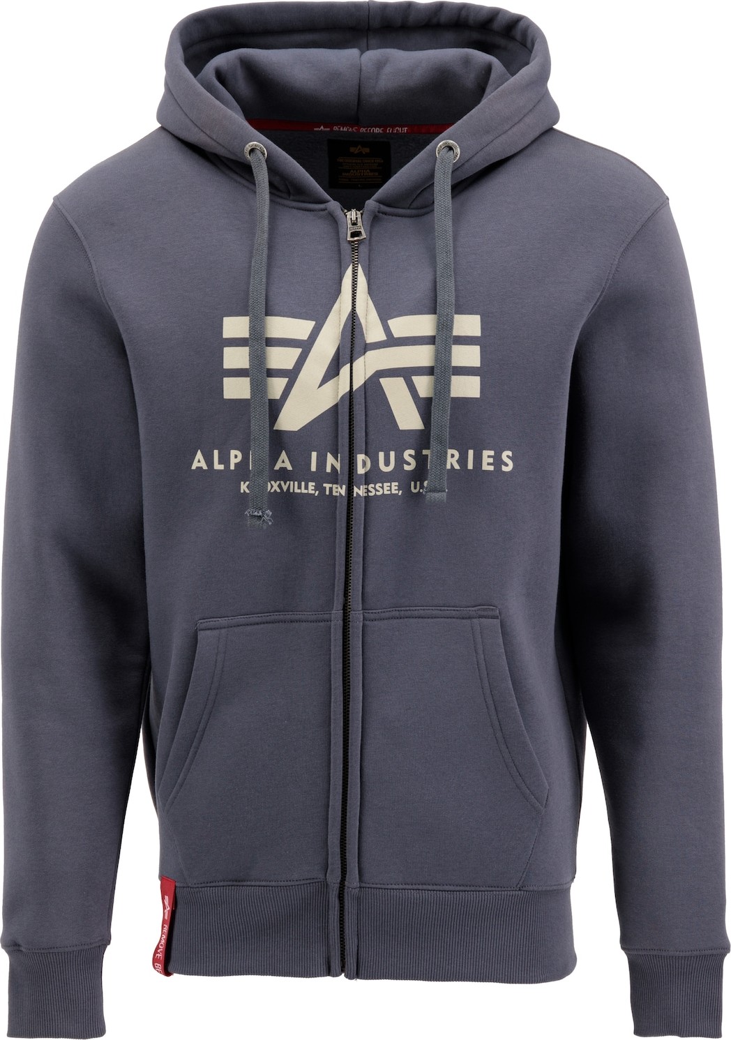 ALPHA INDUSTRIES Mikina s kapucí šedá / béžová