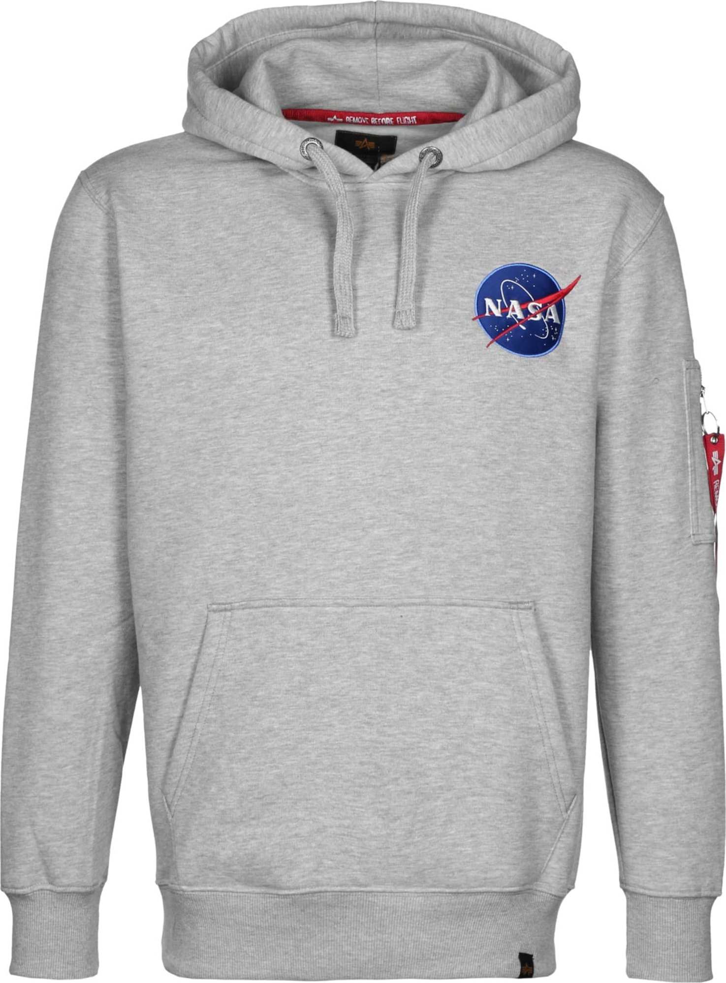 ALPHA INDUSTRIES Mikina 'Space Shuttle' šedý melír / černá / modrá