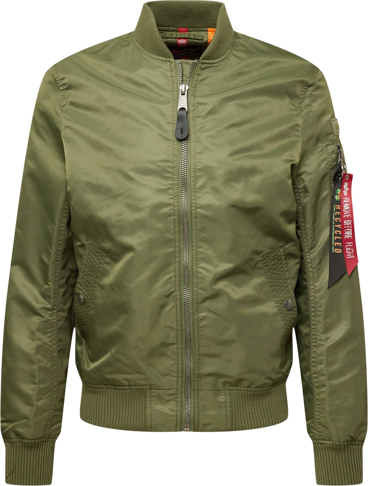 ALPHA INDUSTRIES Přechodná bunda zelená / červená / bílá / černá