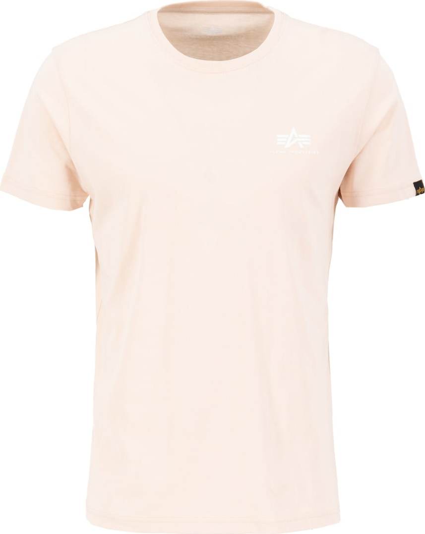 ALPHA INDUSTRIES Tričko broskvová / bílá
