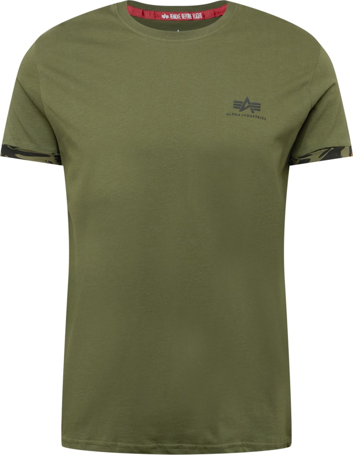 ALPHA INDUSTRIES Tričko olivová / tmavě zelená