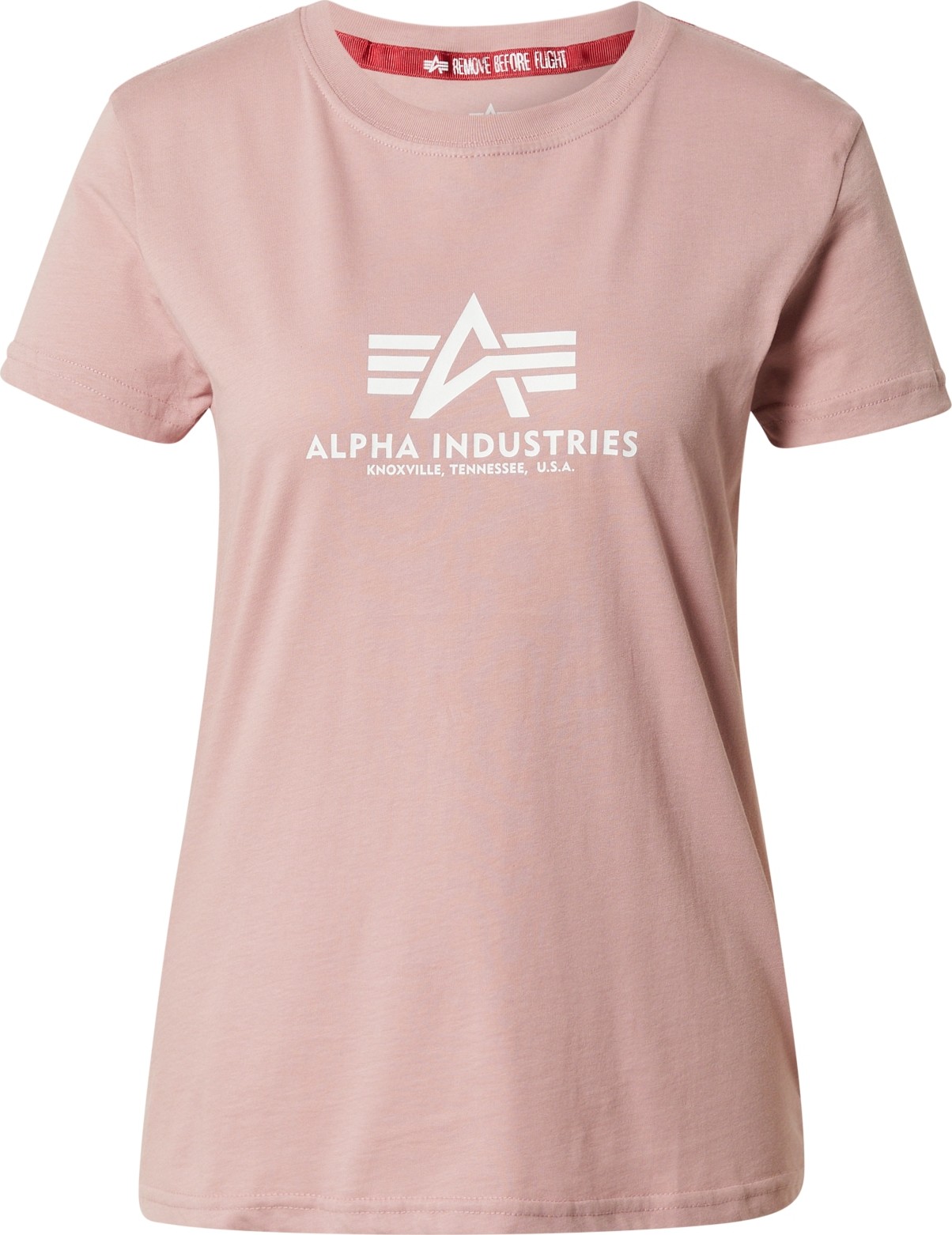 ALPHA INDUSTRIES Tričko růžová / bílá