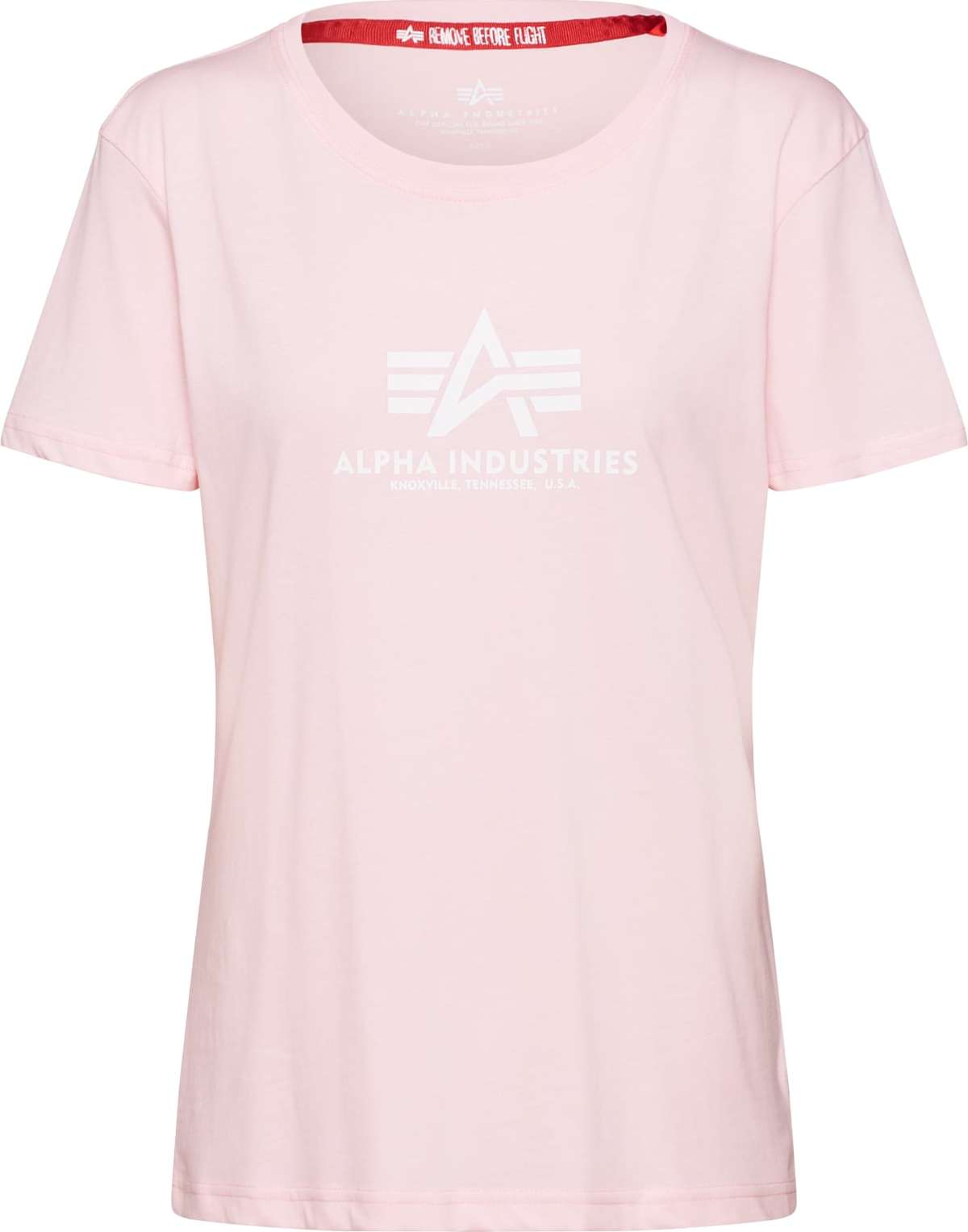 ALPHA INDUSTRIES Tričko růžová / bílá