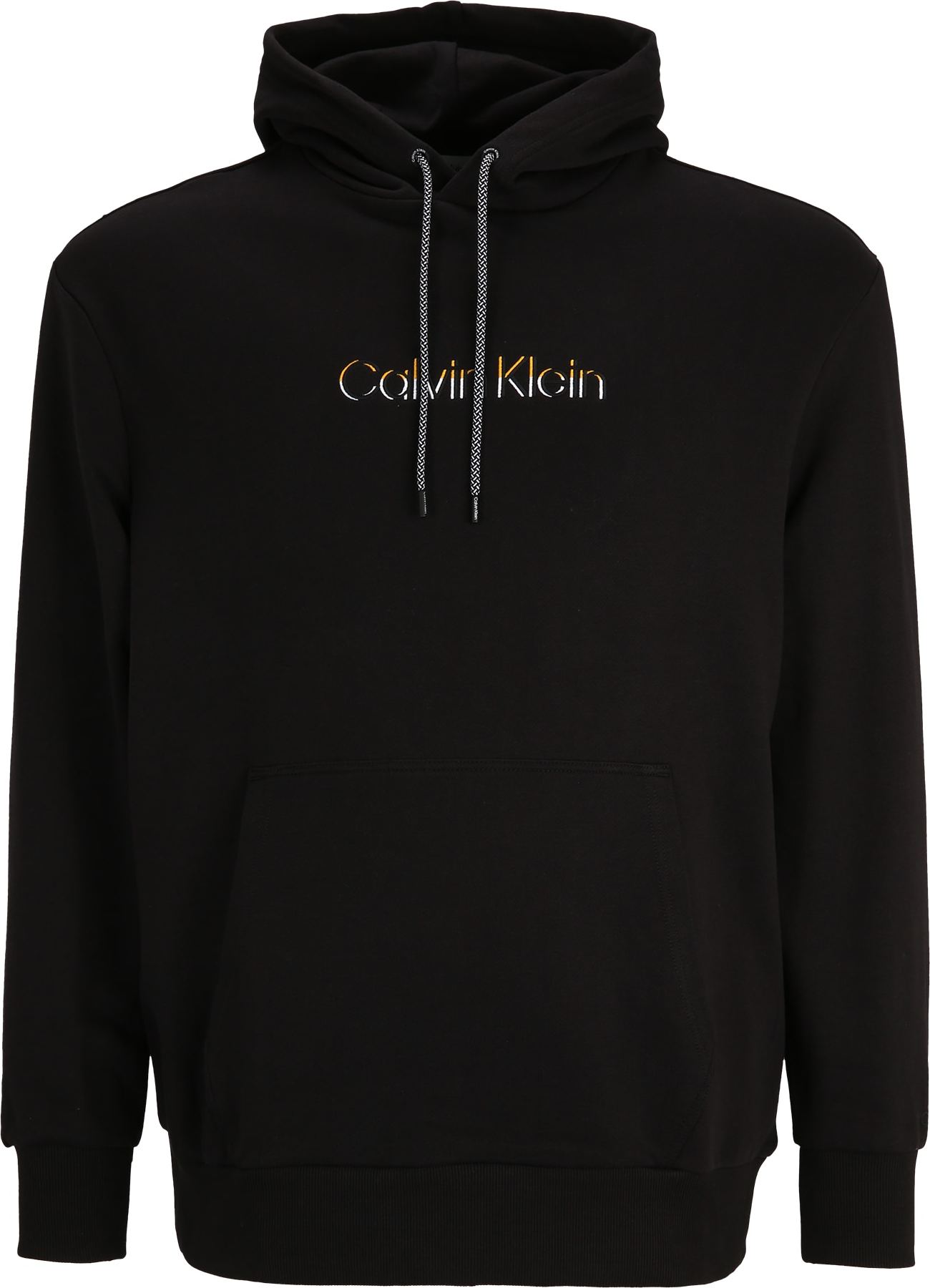 Calvin Klein Big & Tall Mikina černá / hnědá / bílá