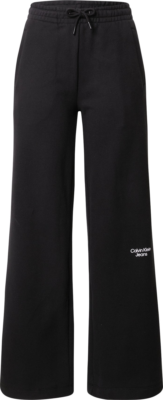 Calvin Klein Jeans Kalhoty černá / bílá