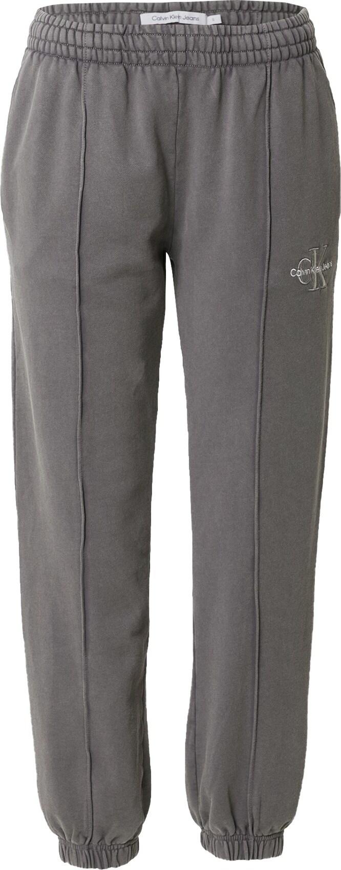 Calvin Klein Jeans Kalhoty tmavě šedá / bílá / světle šedá