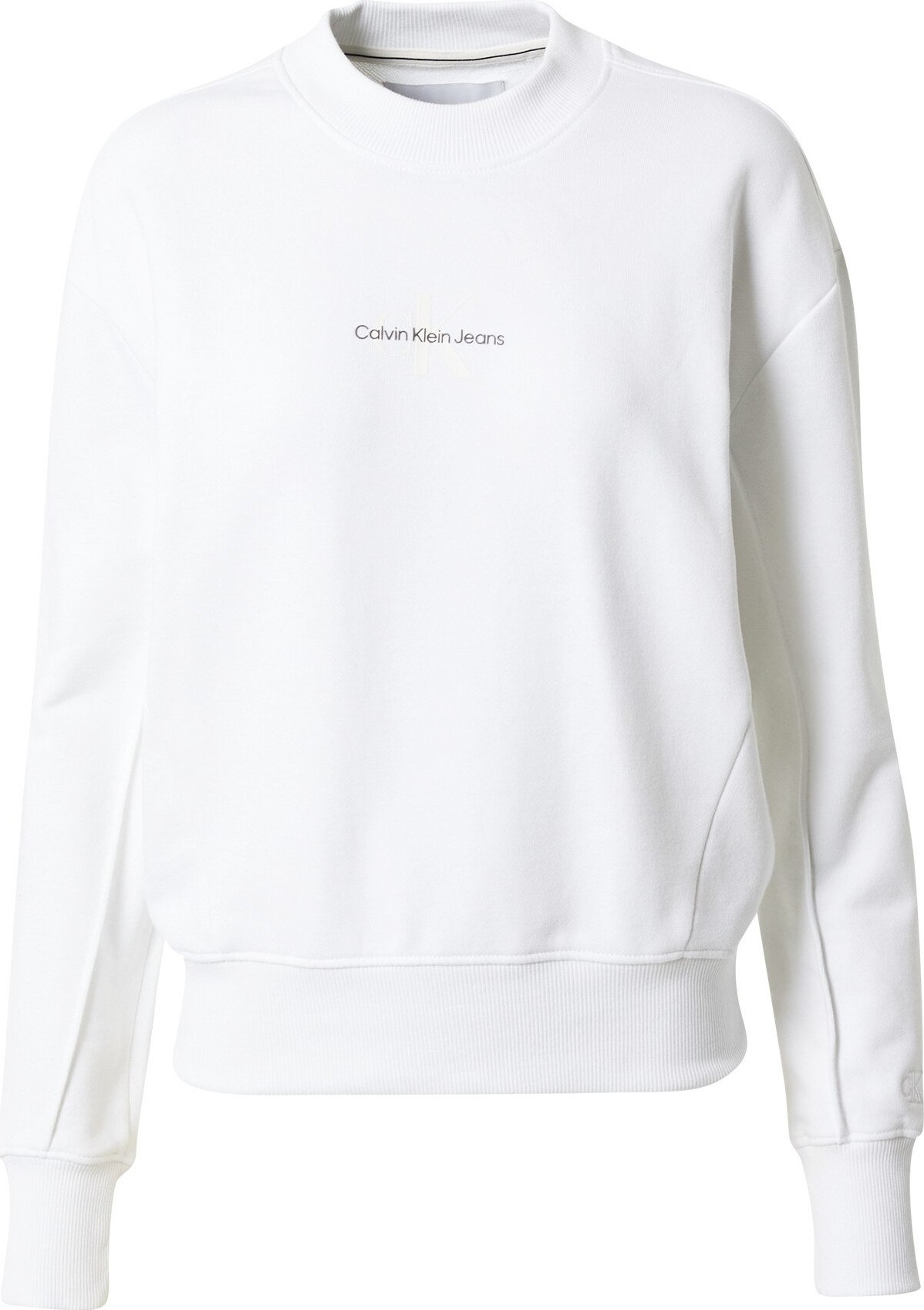Calvin Klein Jeans Mikina bílá / černá