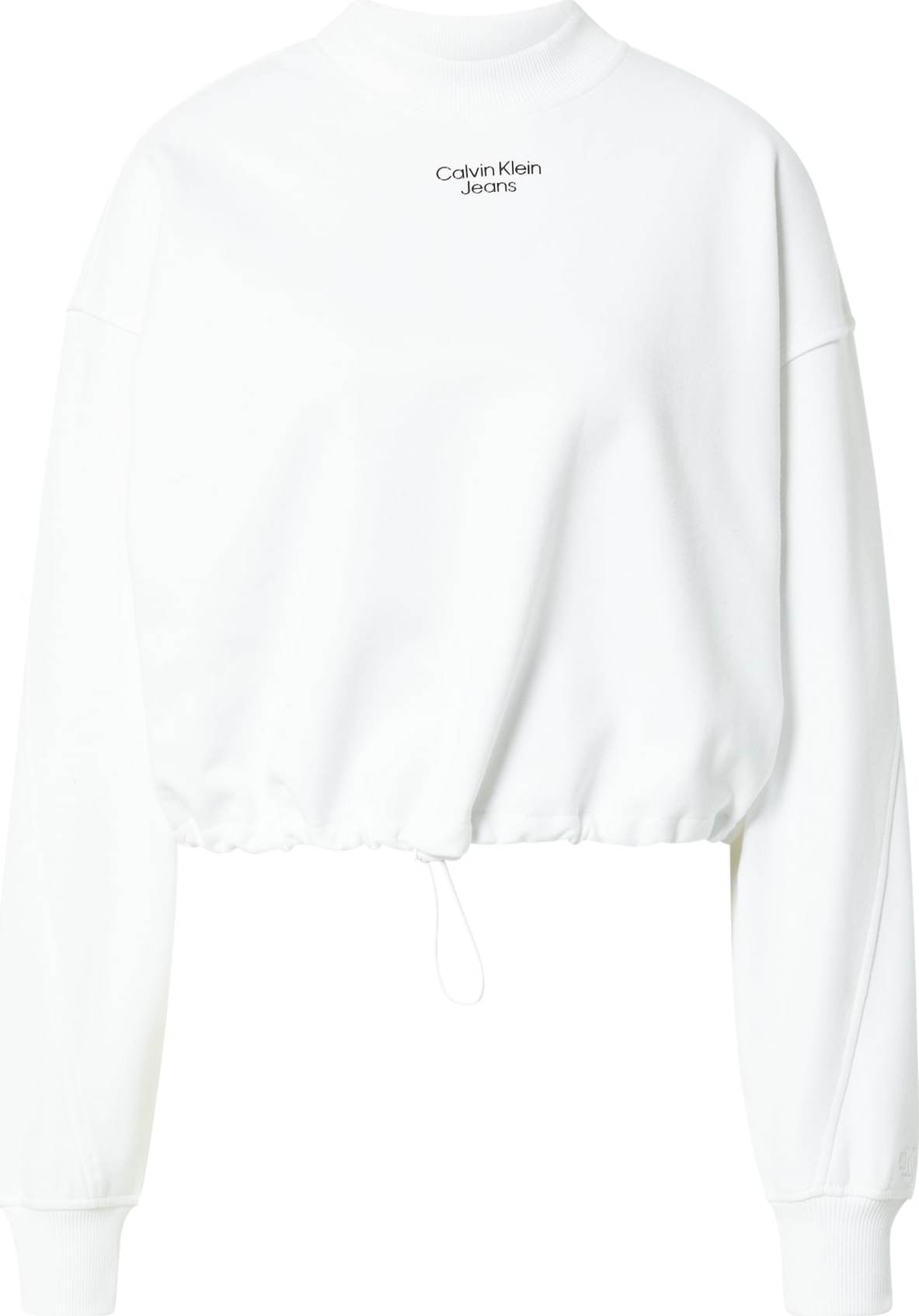 Calvin Klein Jeans Mikina bílá / černá
