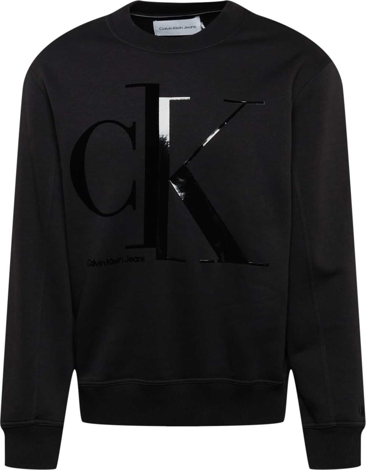 Calvin Klein Jeans Mikina černá