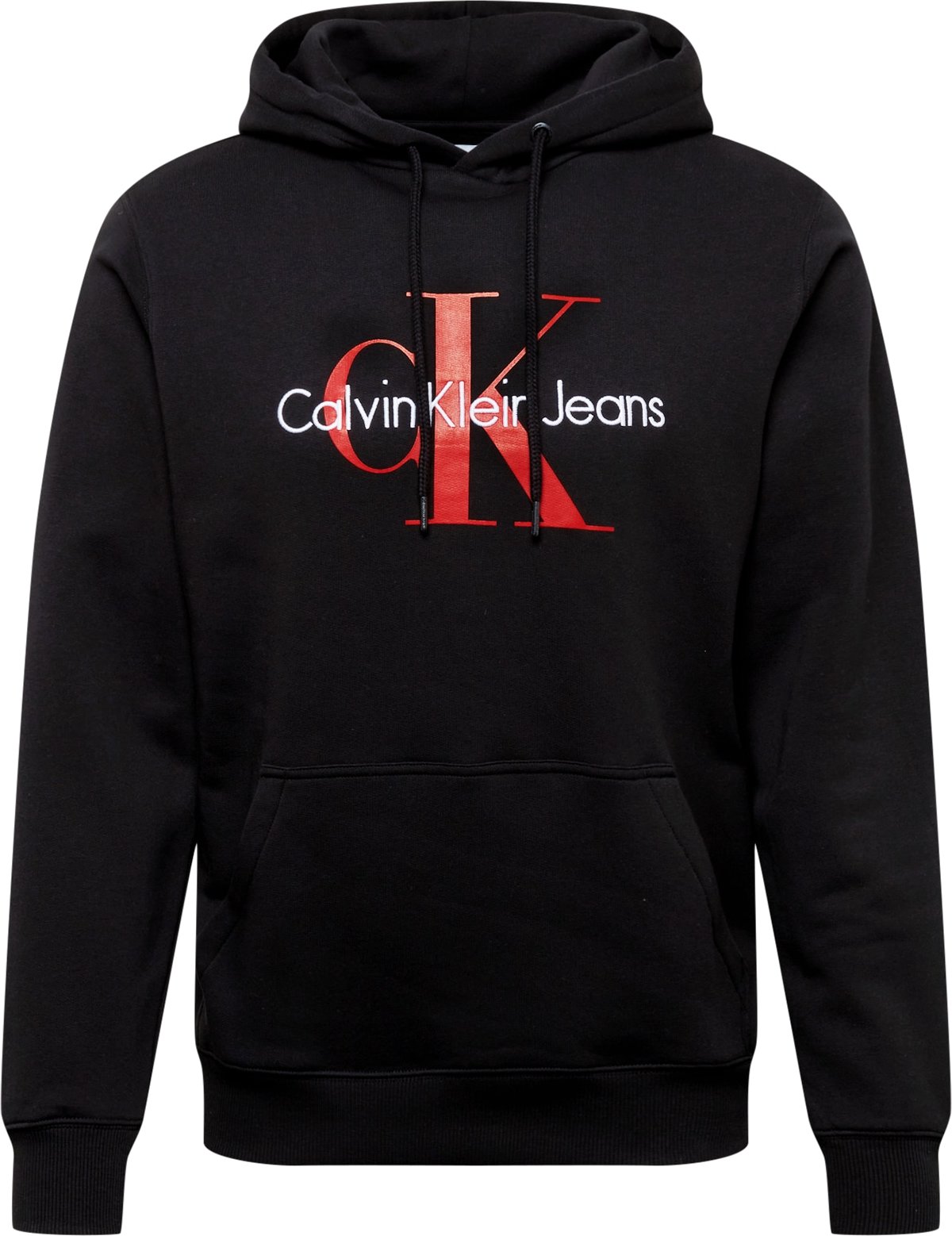 Calvin Klein Jeans Mikina černá / bílá / červená