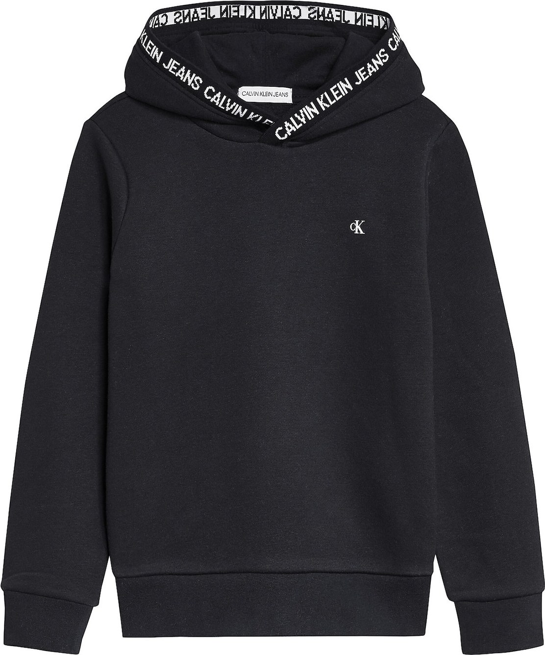 Calvin Klein Jeans Mikina černá / bílá