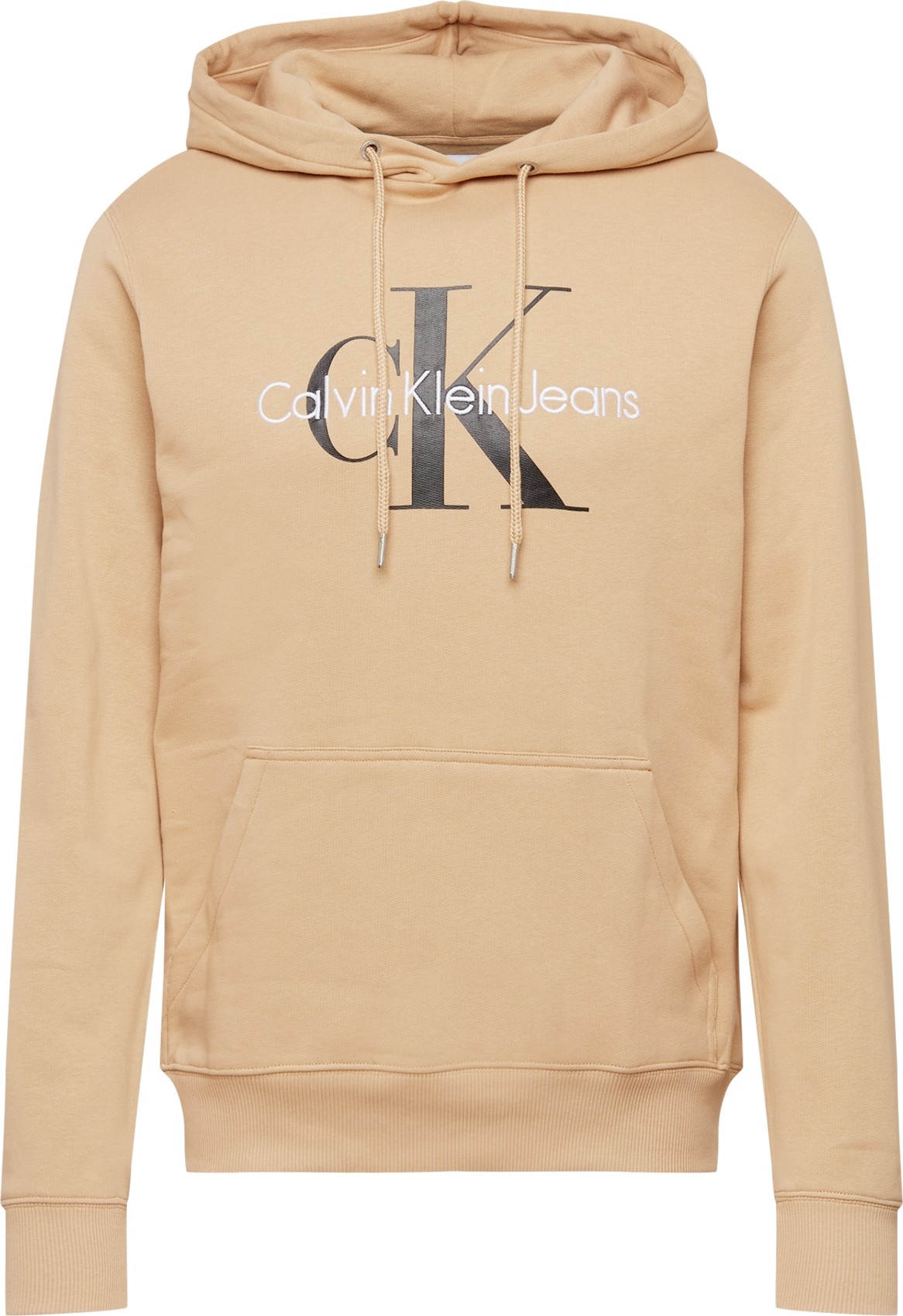 Calvin Klein Jeans Mikina písková / bílá / černá