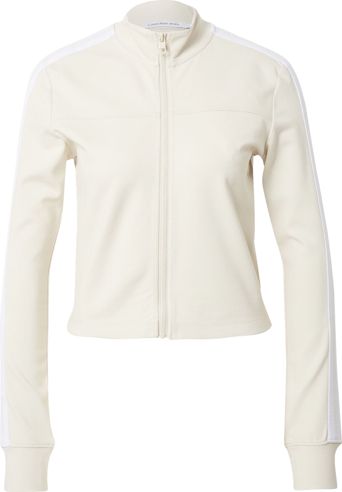 Calvin Klein Jeans Mikina s kapucí 'MILANO' krémová / bílá