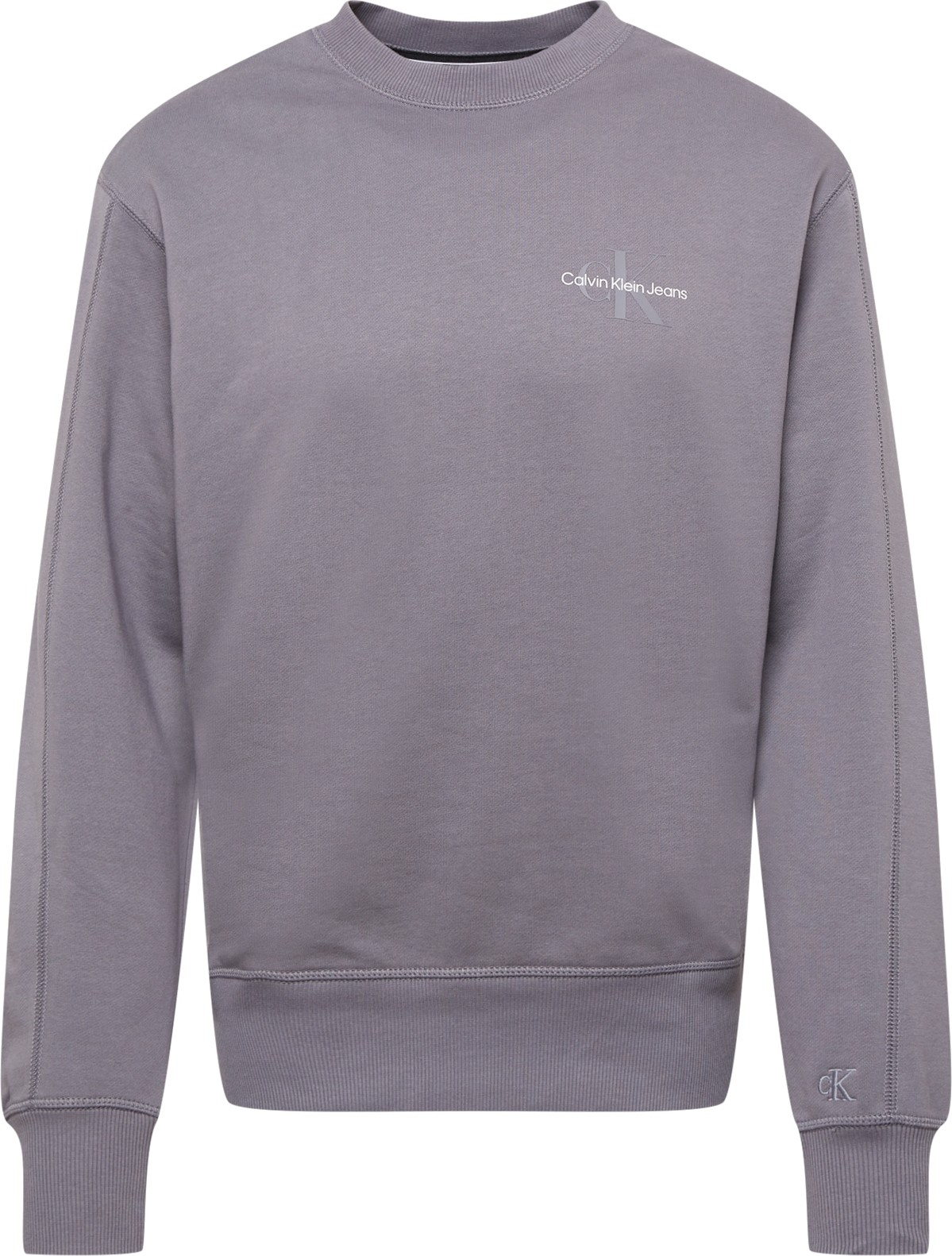 Calvin Klein Jeans Mikina šedá / bílá