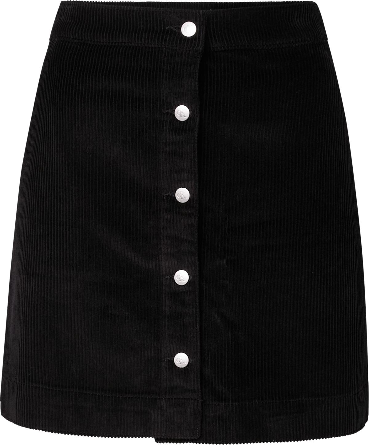 Calvin Klein Jeans Sukně 'Roy' černá