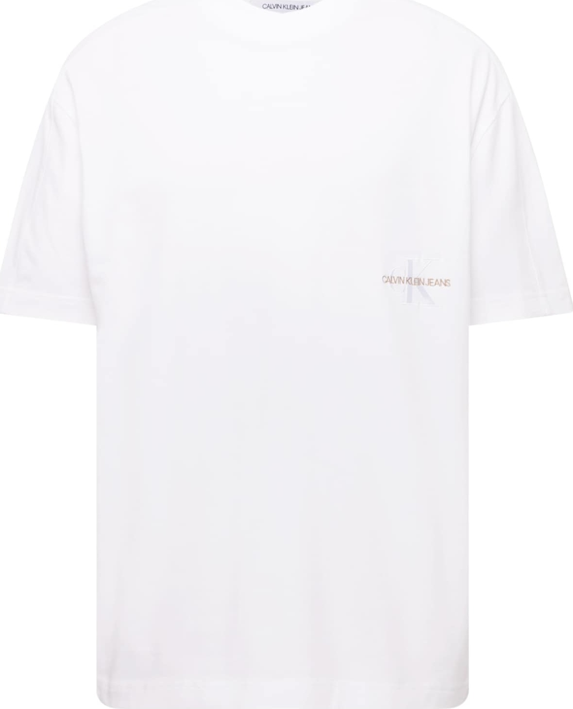 Calvin Klein Jeans Tričko bílá / šedá