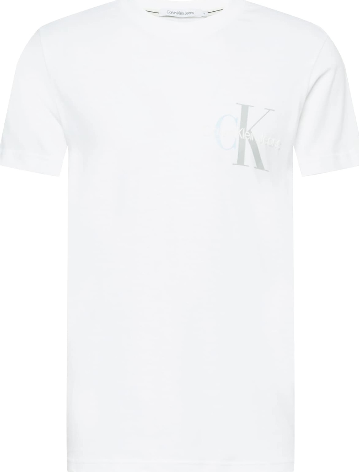 Calvin Klein Jeans Tričko bílá / světlemodrá / šedá