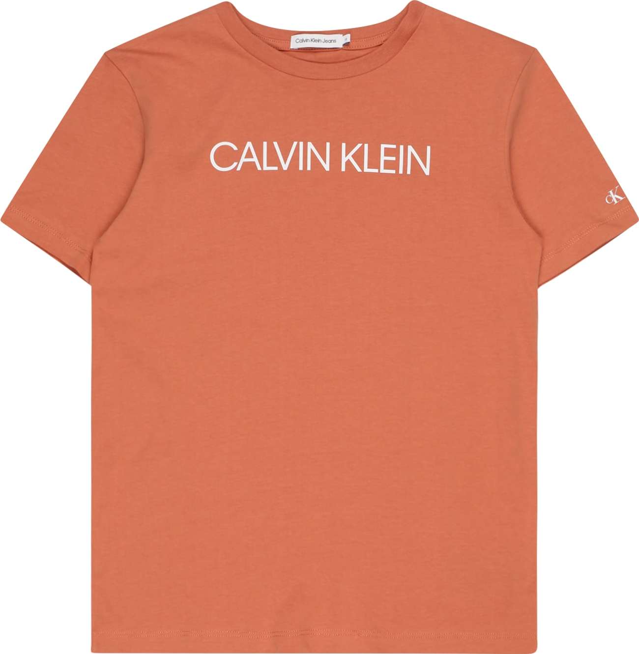 Calvin Klein Jeans Tričko oranžová / bílá