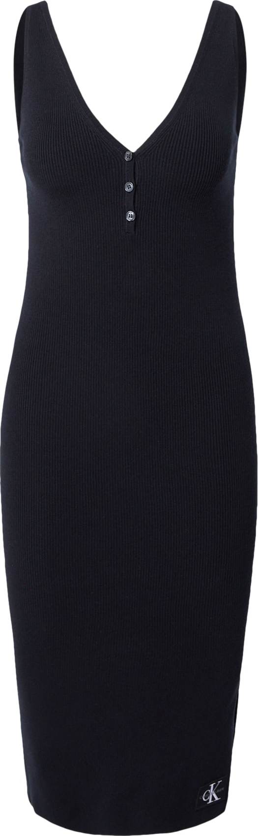 Calvin Klein Jeans Úpletové šaty černá