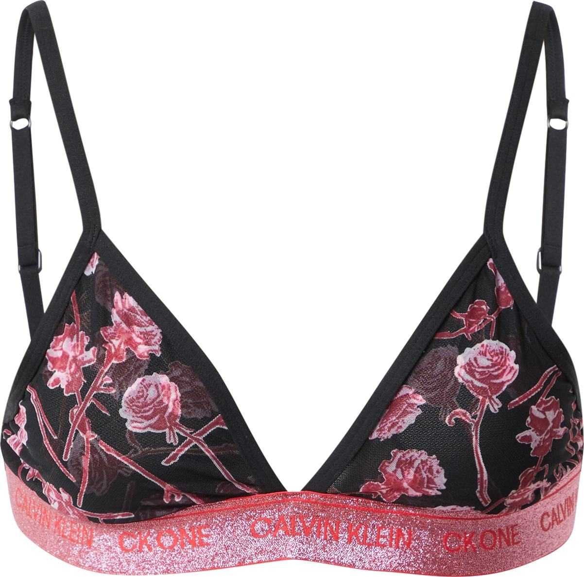 Calvin Klein Underwear Podprsenka černá / stříbrná / pink / světle růžová