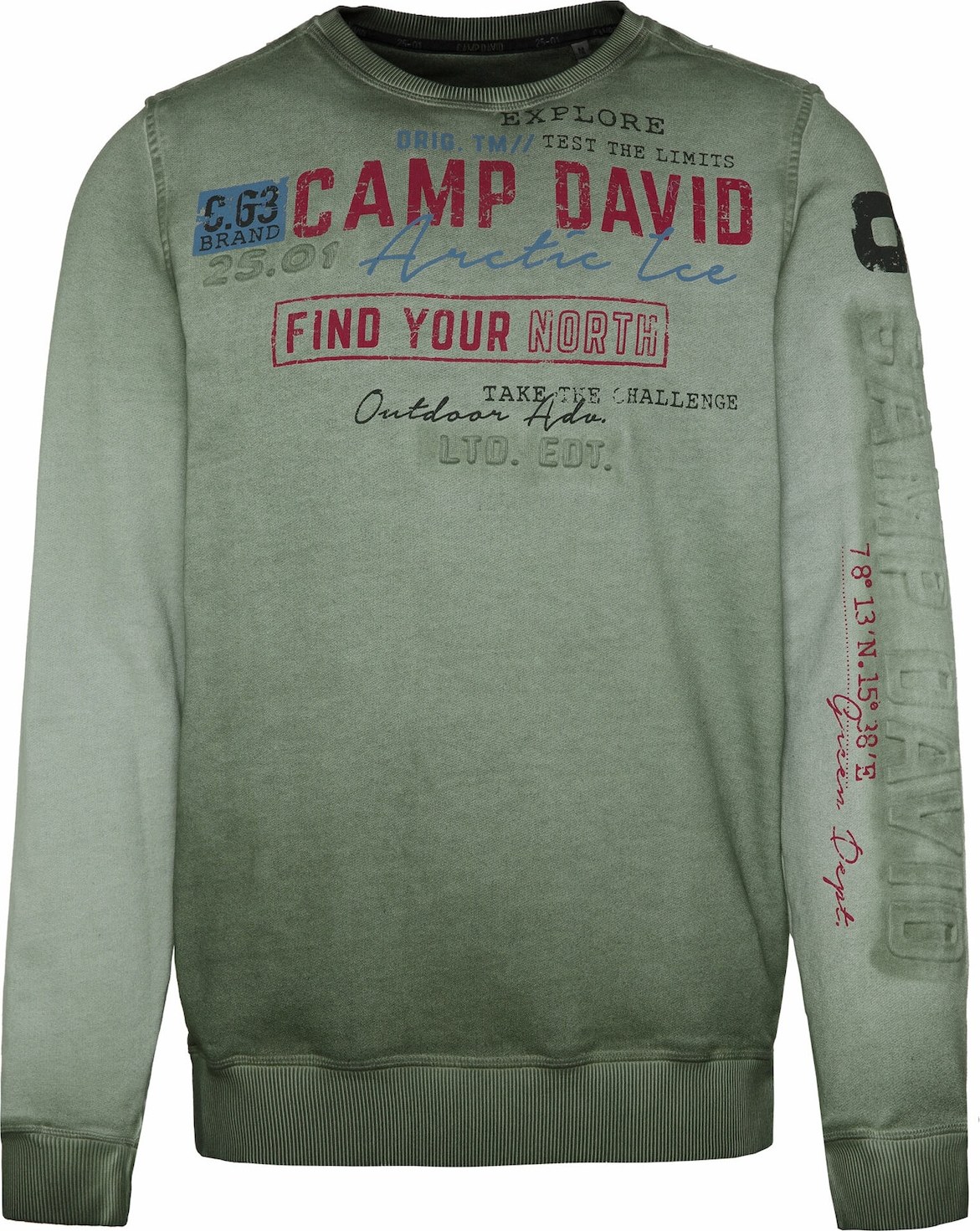 CAMP DAVID Mikina olivová