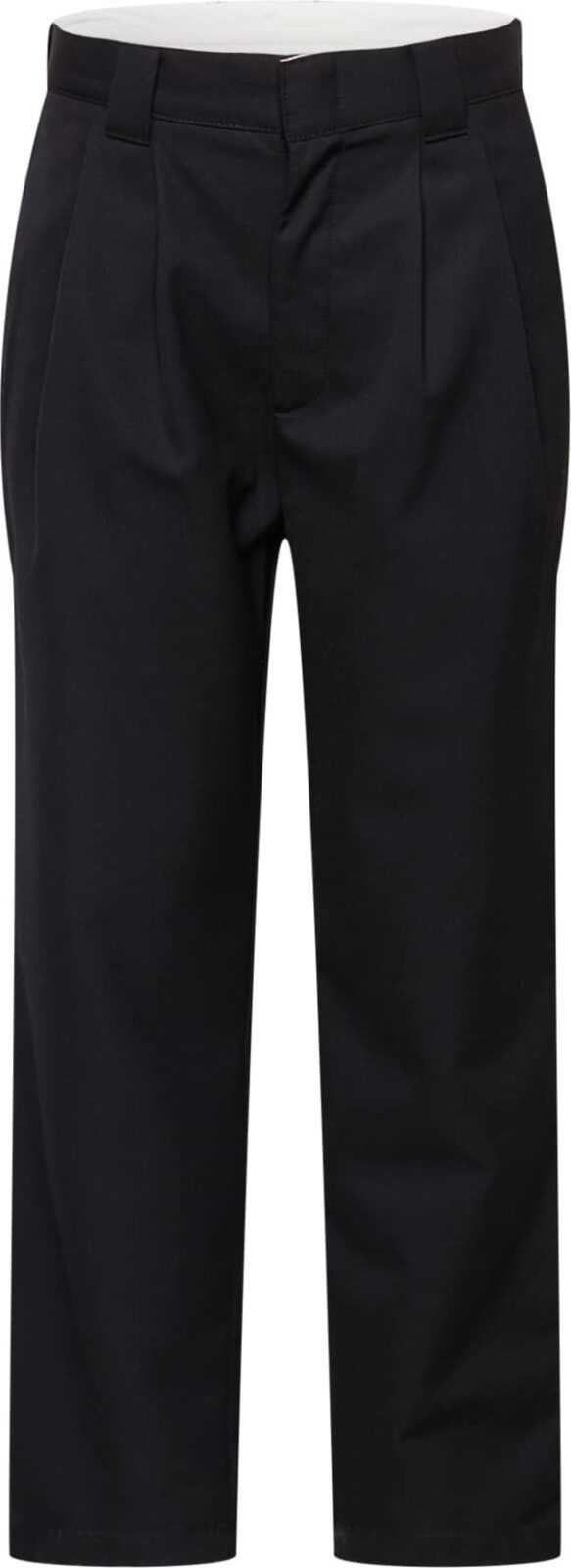 Carhartt WIP Kalhoty se sklady v pase 'Mesner' černá / bílá / oranžová