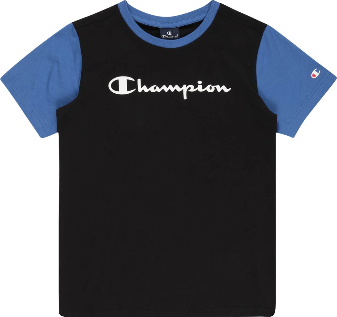 Champion Authentic Athletic Apparel Tričko černá / modrá / bílá