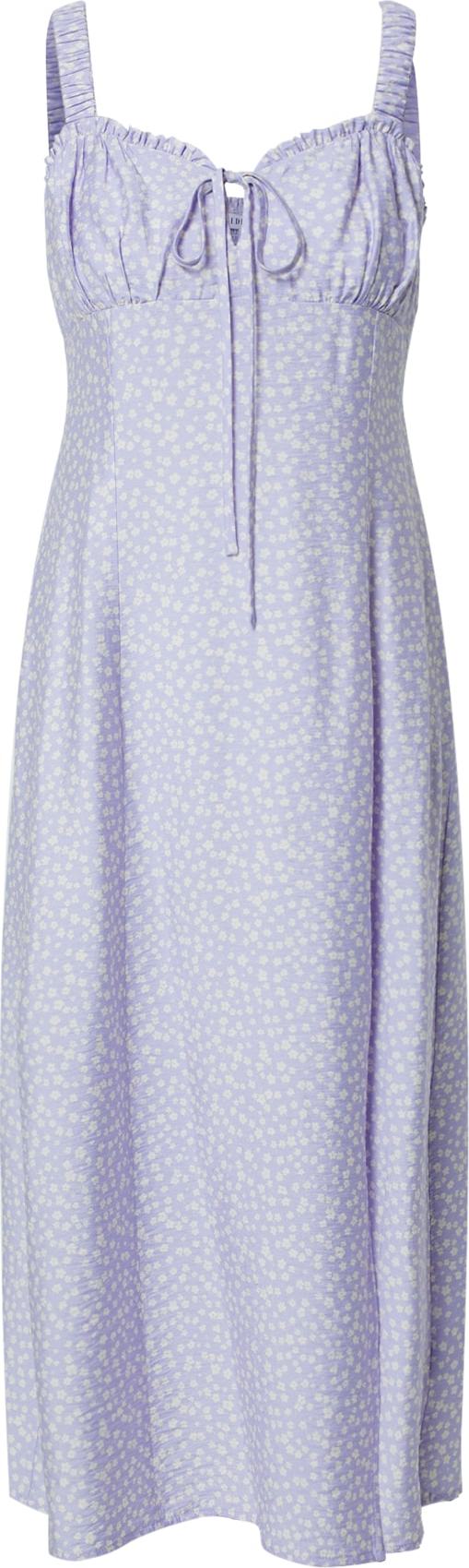 EDITED Letní šaty 'Paloma' světle fialová / bílá
