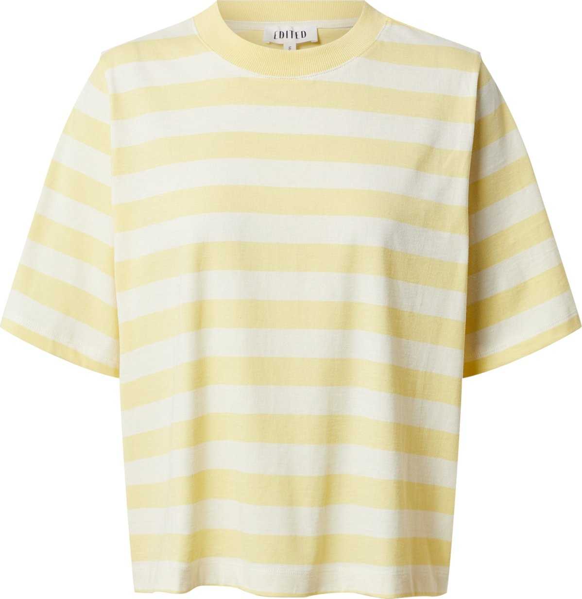 EDITED Tričko 'Nola' barva bílé vlny / světle žlutá