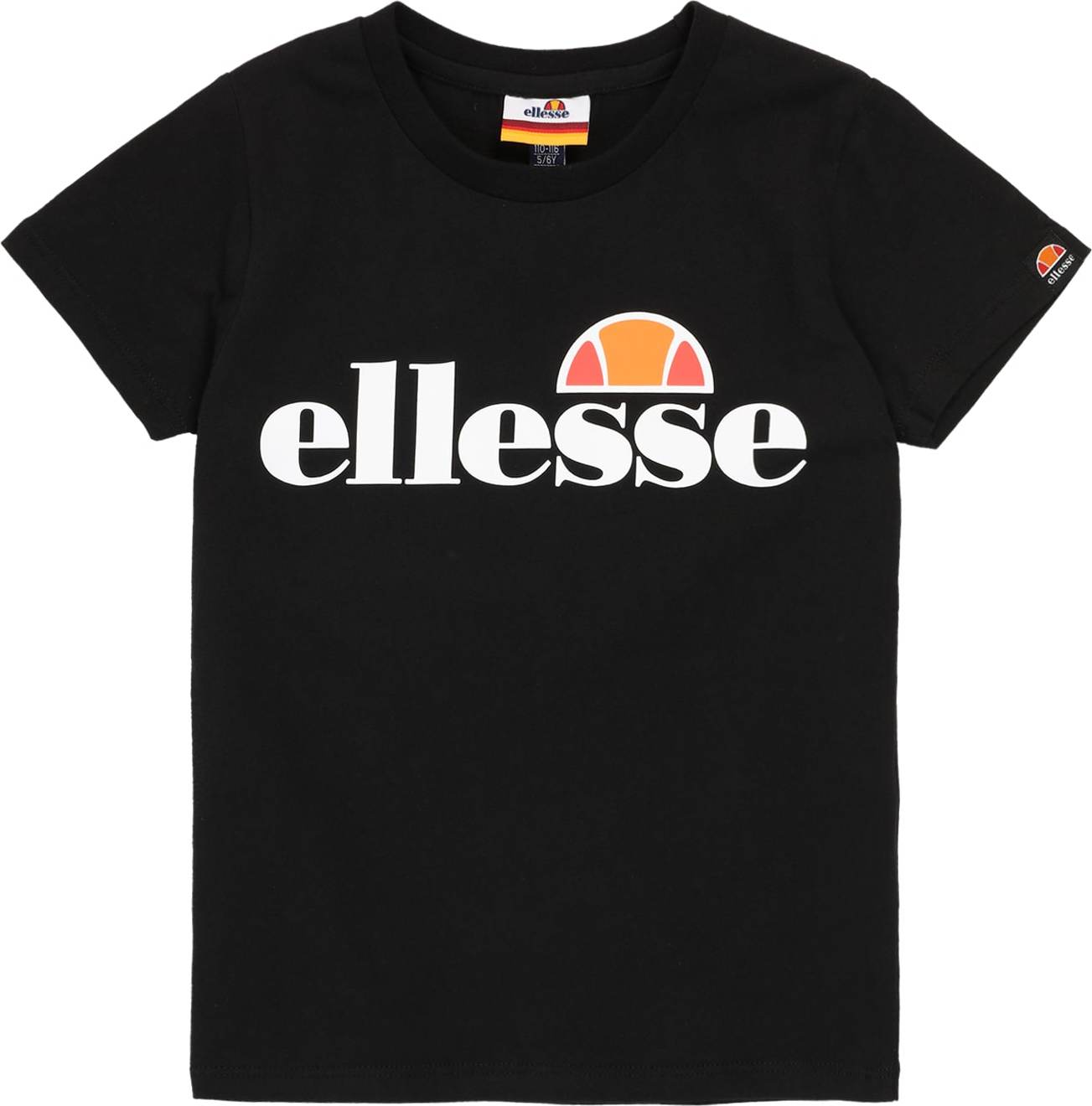 ELLESSE Tričko 'Malia' černá / bílá / oranžová
