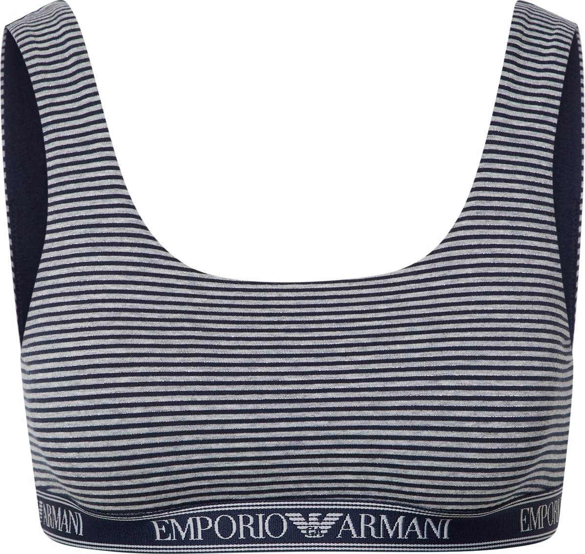 Emporio Armani Podprsenka námořnická modř / bílá / šedý melír