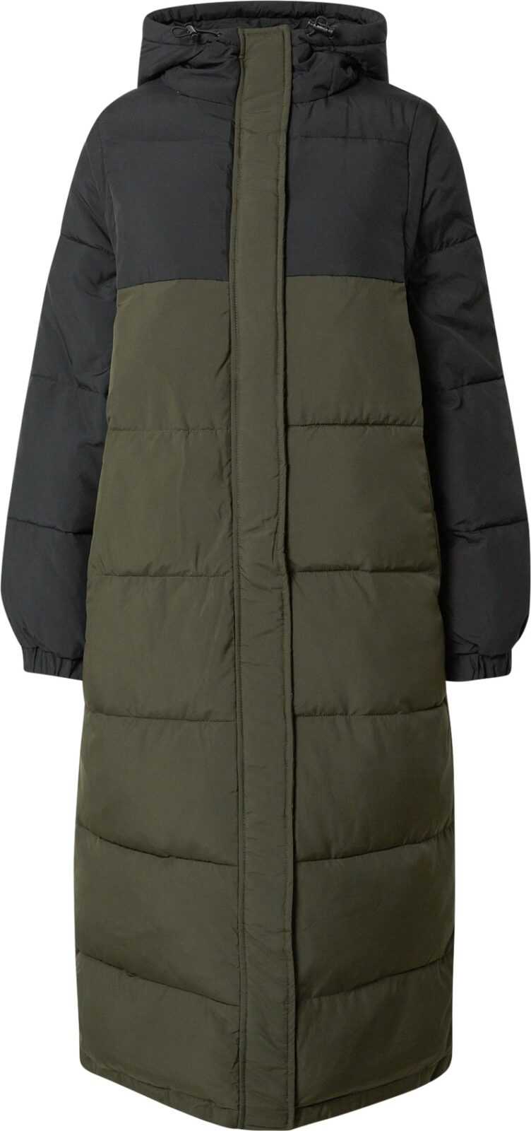 Envii Zimní kabát 'Hudson' khaki / černá