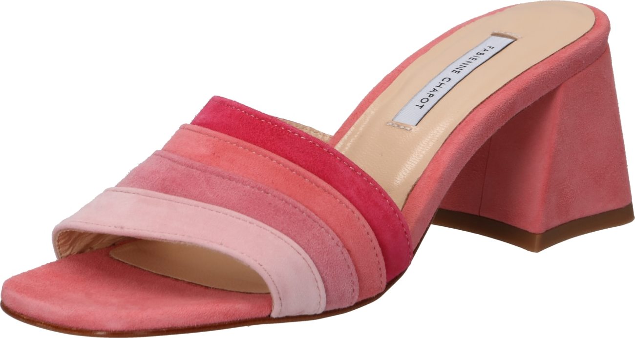 Fabienne Chapot Pantofle 'Ted Mules Swirl' pink / světle růžová / pastelově růžová / pitaya
