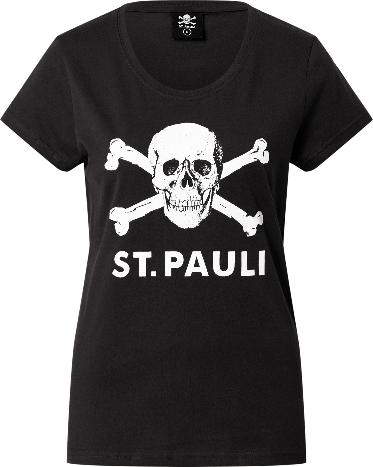 FC St. Pauli Tričko 'Totenkopf' černá / bílá