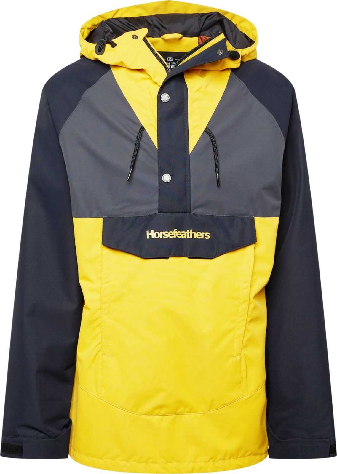 Horsefeathers Sportovní bunda 'SPENCER' žlutá / tmavě šedá / černá