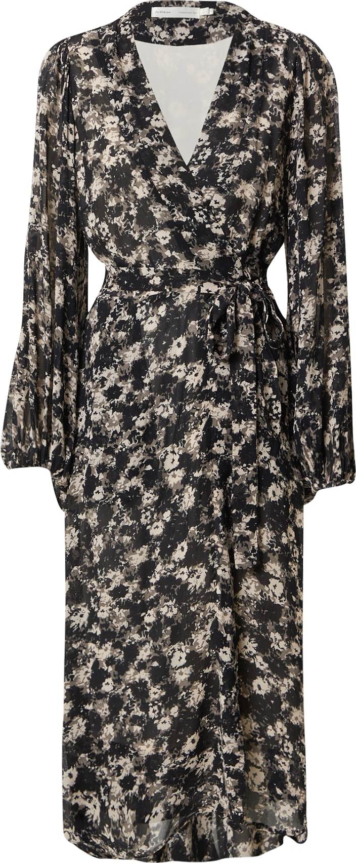 InWear Košilové šaty 'LolaI' černá / šedá / šedobéžová
