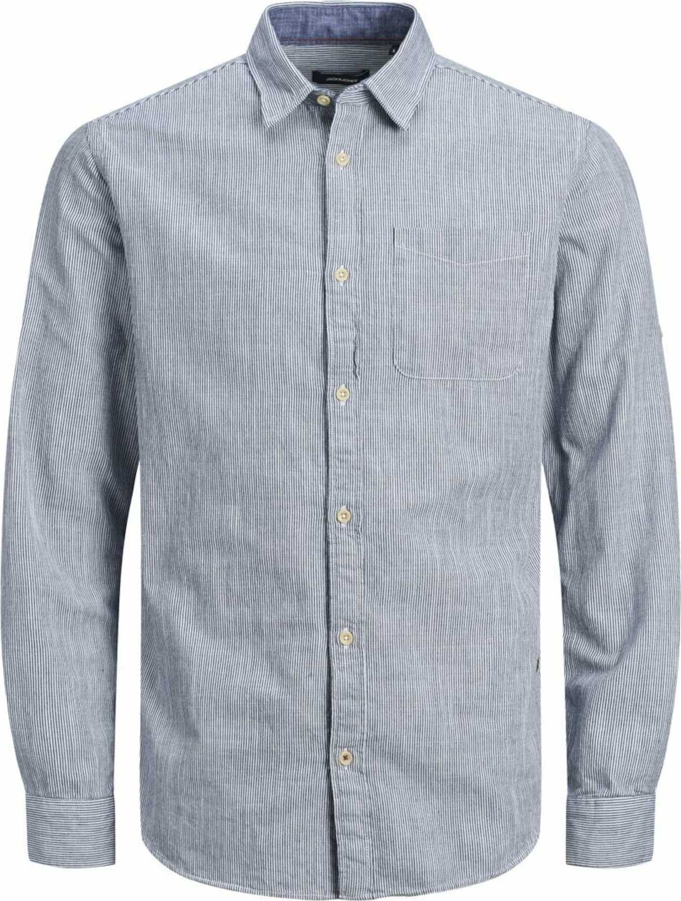 JACK & JONES Košile 'Blu Seattle' chladná modrá / bílá