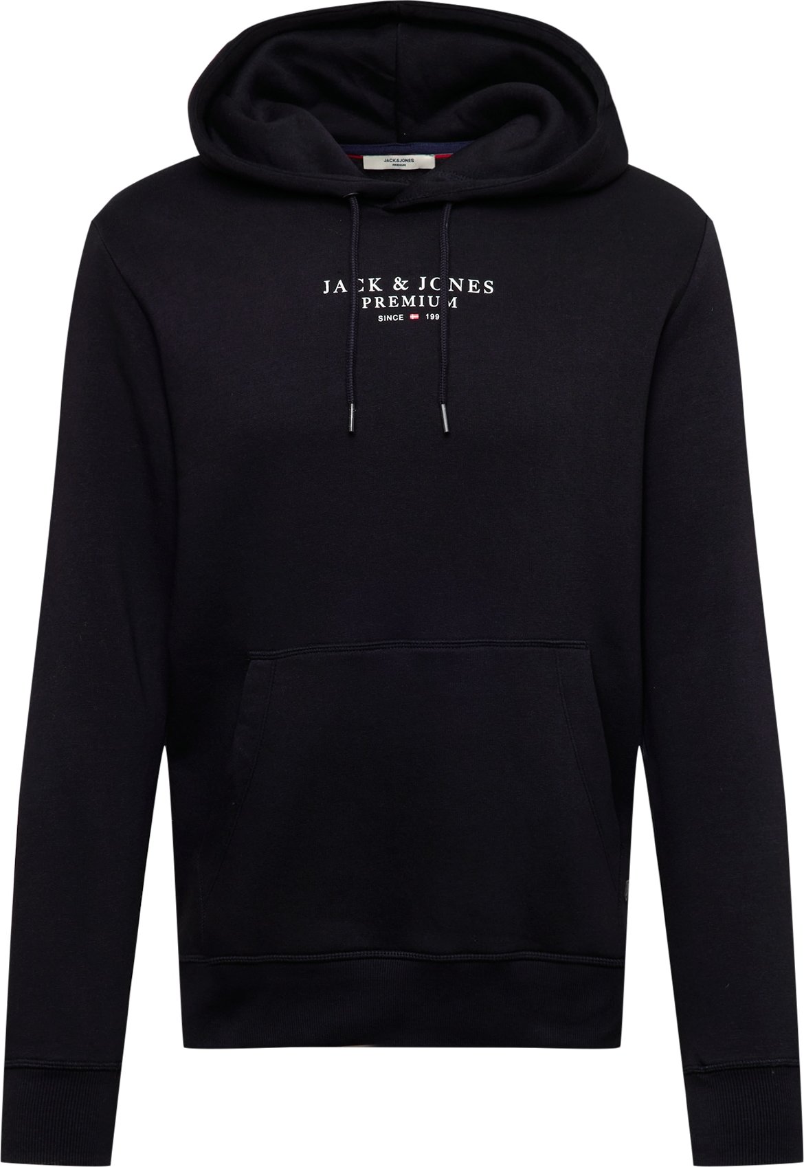 JACK & JONES Mikina černá / bílá