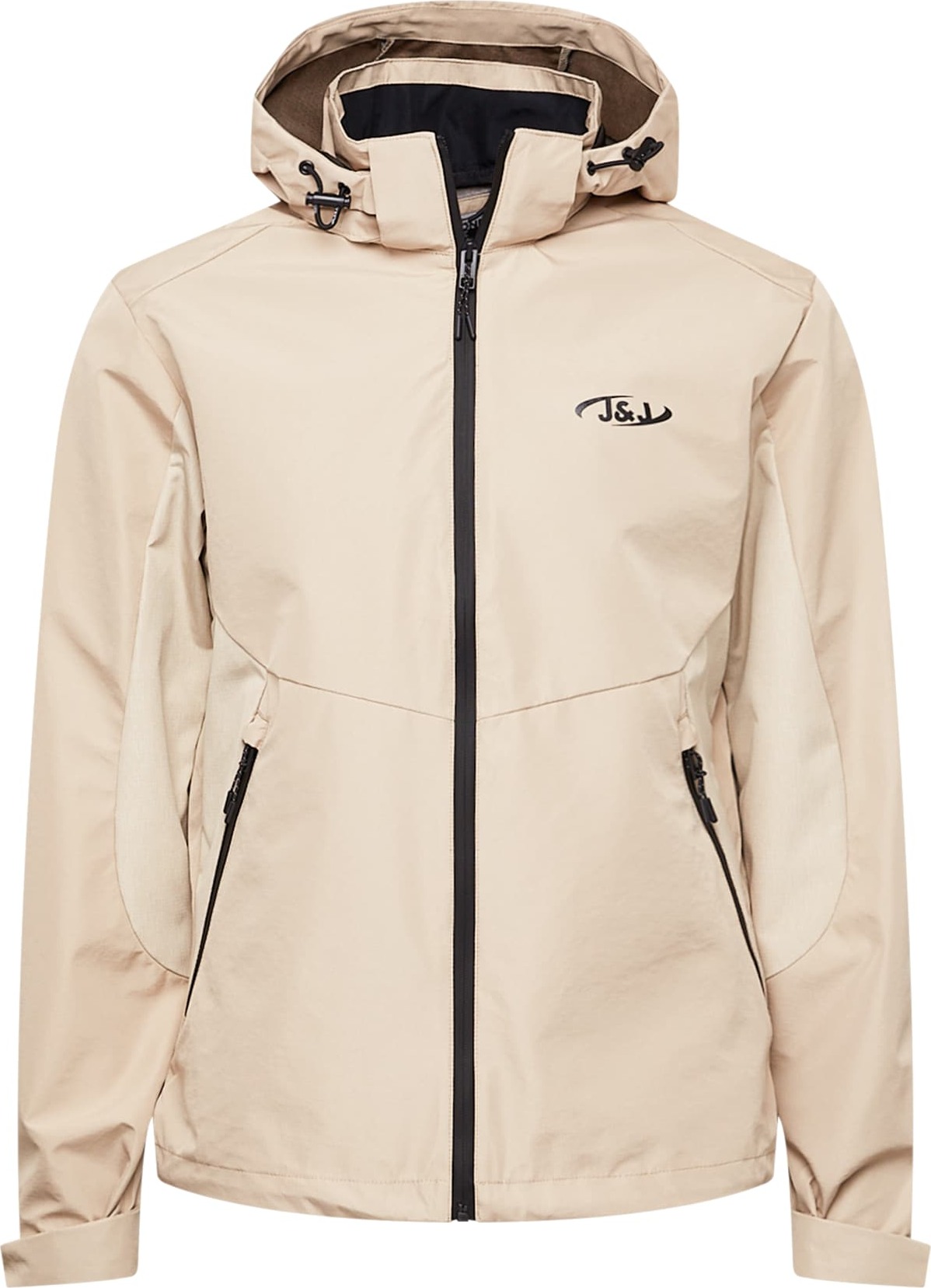 JACK & JONES Přechodná bunda světle hnědá / černá