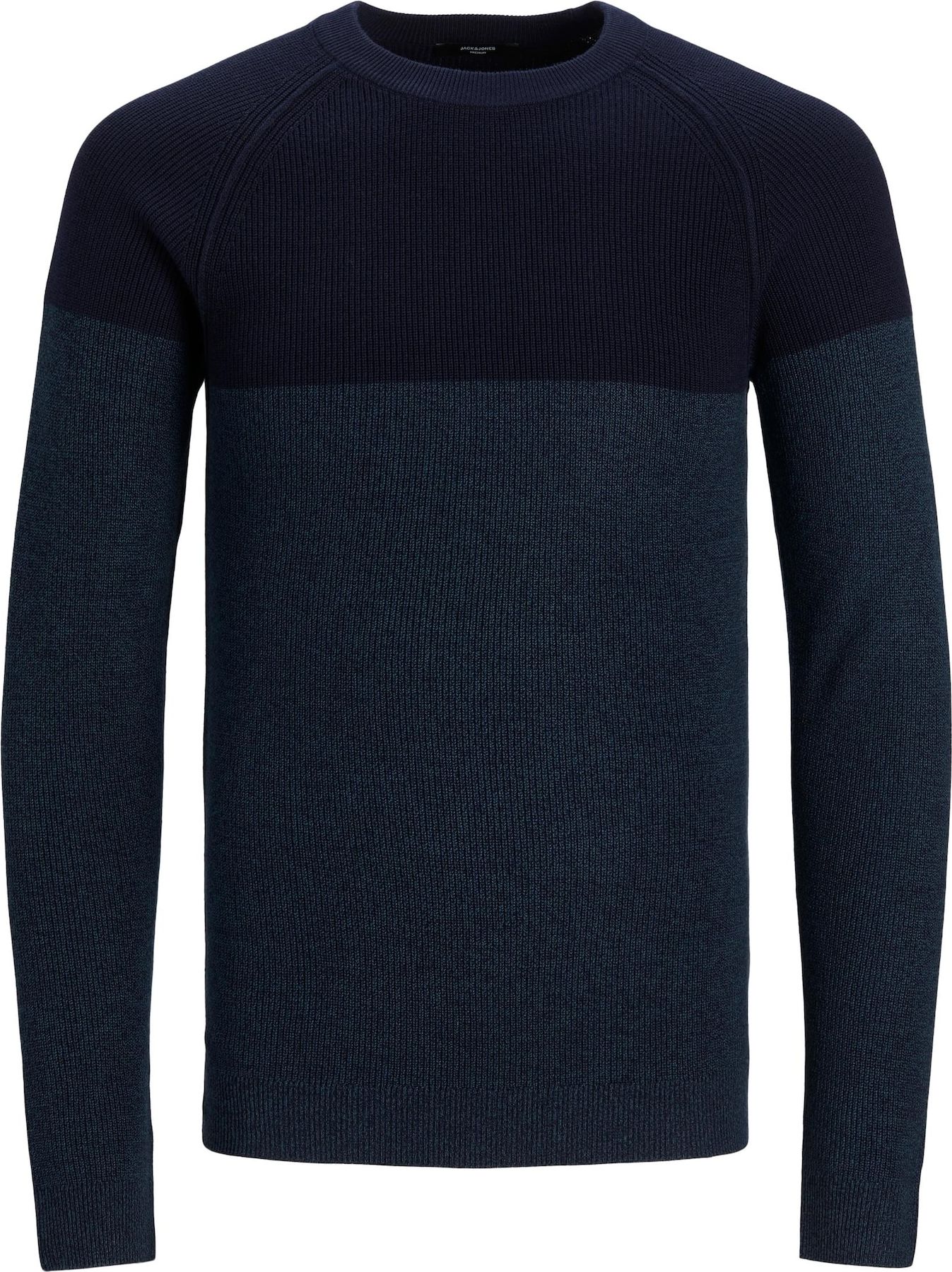 JACK & JONES Svetr 'Spencer' modrý melír / noční modrá